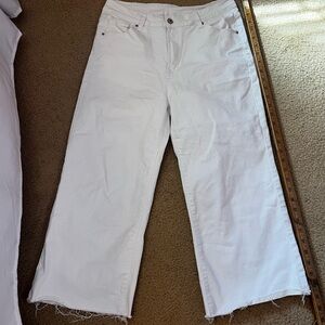 Cropped wide leg pants